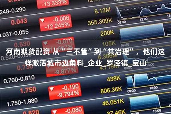 河南期货配资 从“三不管”到“共治理”，他们这样激活城市边角料_企业_罗泾镇_宝山